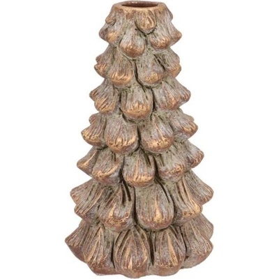 Mosazný antik cementový svícen ve tvaru stromku Tree - Ø 11*19 cm - daan kromhout