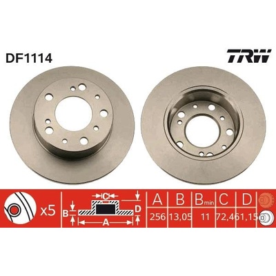Brzdový kotúč TRW DF1114