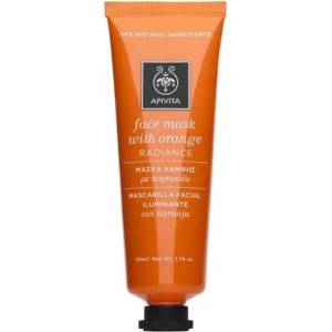  Маска гел , подходяща за всички видове кожа , Apivita Face Mask Radiance Orange , 50ml