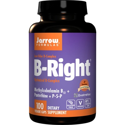 Jarrow Formulas Jarrow B-Right, Коензим В комплекс, 100 растителни капсули