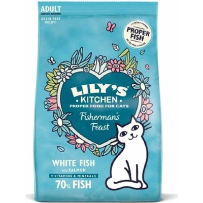 Lily's Kitchen Cat Fisherman Feast biela ryba a losos 800 g