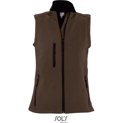Sol's Rallye Women dámska 3-vrst. softshell. vesta hnedá dark choc.