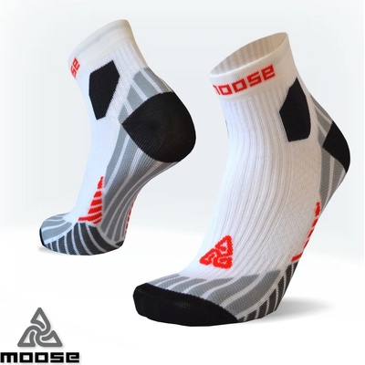 Moose Ultramarathon běžecké ponožky bílá