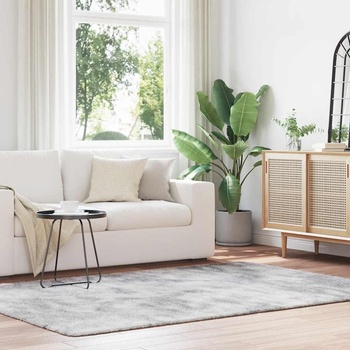 vidaXL Шаги килим с дълъг косъм, NAVARRA, сребристо сив, 160x230 см (4102844)