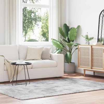 vidaXL Шаги килим с дълъг косъм, NAVARRA, сребристо сив, 160x230 см (4102844)