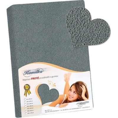 Bellatex froté prostěradlo šedé 100x200