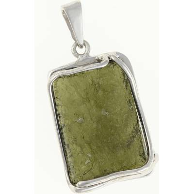 My Moldavite Stříbrný přívěsek s přírodním vltavínem MS26 281