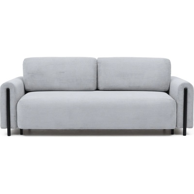 Eltap Сив разтегателен диван с място за съхранение от рипсено кадифе 244 cm Arcadova - ELTAP (SO-ARC-BL-04JAR)