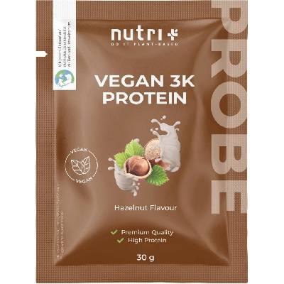 nutri + Пробен размер на вегански 3K протеин на прах - Hazelnut
