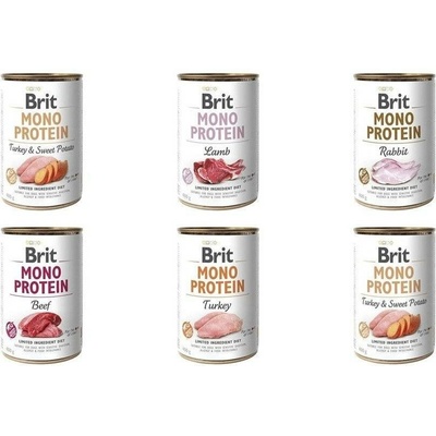 Brit Adult Mono Protein Mix příchutí 30 x 400 g