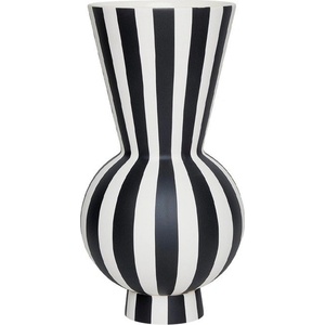 OYOY Living Design Бяла/черна глинена ръчна изработка ваза (височина 28 cm) Toppu - OYOY Living Design (L301173)