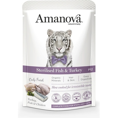 Amanova Cat Sterilised Fish Turkey GF 85 g
