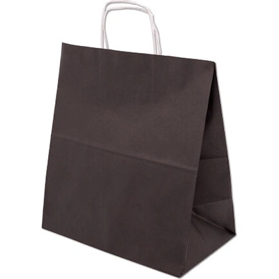 Farebná papierová taška 305x170x340mm - čierna - 13.0111