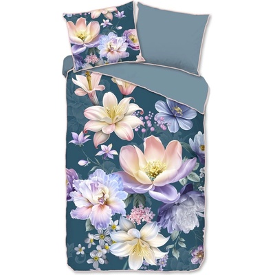 Descanso Синьо единично /удължено спално бельо от памучен сатен 140x220 cm Mirery - Descanso (10098.68.01)