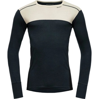 Devold Мъжко мериносово термобельо Devold Lauparen Merino 190 Shirt Merino base layer - Raw White / Ink / Black (015-1451-0611)