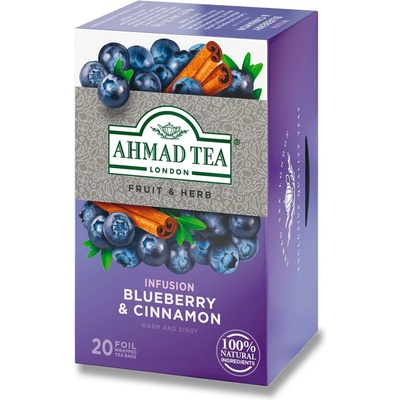 Ahmad Tea Ovocný čaj Borůvka a skořice 20 x 2 g