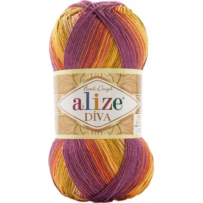 Alize Příze Diva batik 8027 podzimní