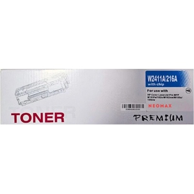 Compatible Тонер касета за HP Color LaserJet Pro M155/MFP M182nw/M183fw - Cyan - W2411A - HT-W2411C - Neomax - Неоригинална, заб. : 850 брой копия, с чип (HT-W2411C)