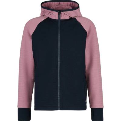 Stoic Детско вълнено яке Stoic Kid's MerinoFleece260 FlenSt. Jacket with Hood Merino jacket - Dark Orchid / Dark Navy - размер 140 (EU) (703-6424-0214)