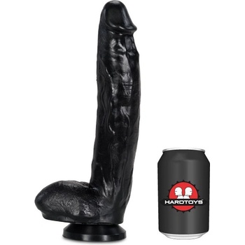 ToyJoy Get Real 7 Inch čierne dildo s prísavkou a semenníkmi 20 x 4,5 cm