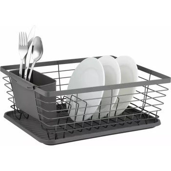 Kinghoff Сушилник за съдове Kinghoff KH 1715, Поставка за прибори, 36x30 см, Сив (KH 1715)