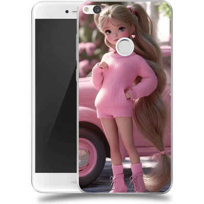 Acover Kryt na mobil Huawei P9 Lite 2017 - Girl with pink car – Zboží Mobilmania