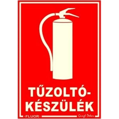 GUNGL DEKOR Nálepka na hasiaci prístroj, červená „F“ 310 / 60