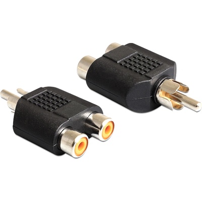 Delock 2 x RCA женски 1 x RCA мъжки адаптер