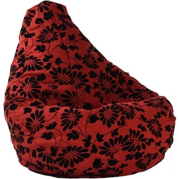 Image 1 of Pufrelax Пуф круша, 220л. , Nirvana Hobbit - Poppy, Перящ се калъф, Пълнеж от полистиролни перли, Гама Premium