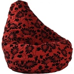 Pufrelax Пуф круша, 220л. , Nirvana Hobbit - Poppy, Перящ се калъф, Пълнеж от полистиролни перли, Гама Premium