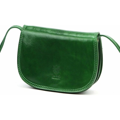 Dámska kožená zelená malá crossbody kabelka Florence 5514