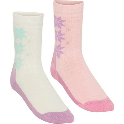 Kari Traa dámske merino ponožky WOOL SOCK 2PK Ružová Béžová Svetlo zelená