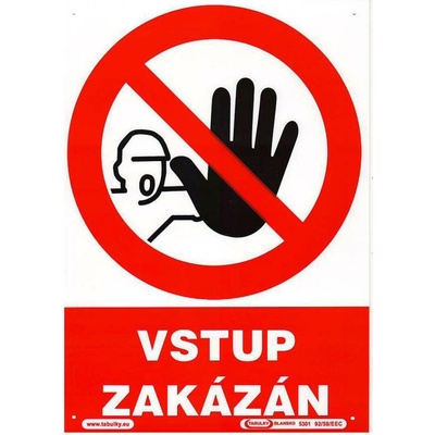 tabulka - VSTUP ZAKÁZÁN 210x297mm (A4) PH
