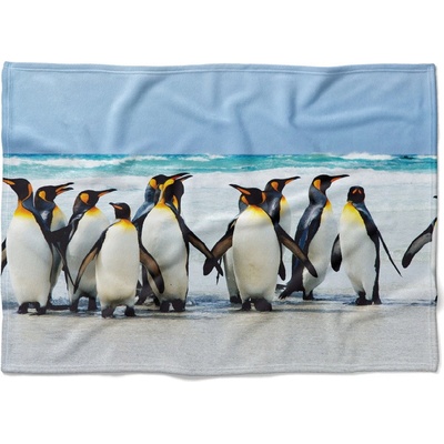 Impar fleece deka Tučňáci Podšití beránkem NE 200x140