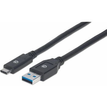 Manhattan Кабел Manhattan 354981, от USB A(м) към USB C(м), 3m, черен (354981)