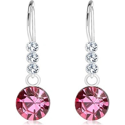 Šperky eshop krystaly Swarovski čiré a růžové barvy I27.27