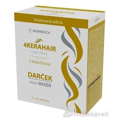 Biomedica 4KERAHAIR Kolagen drink s keratínom + Darček