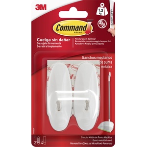 COMMAND ЗАКАЧАЛКА 3m command 2бр m max 1.3кг БЯЛА (3530036)