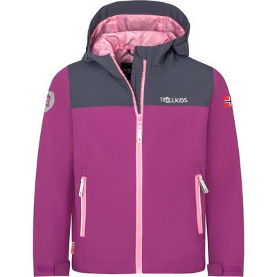 TROLLKIDS Детско водоустойчиво яке Trollkids Kid's Telemark Jacket Waterproof jacket - Fresh Berry / Graphite - размер 98 (EU) (703-3032-1712)