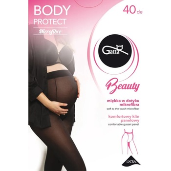 Gatta Чорапогащи за бременни в черен цвят body protect - 40 deneh-65178-nero - Черен, размер 3-m