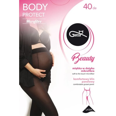 Gatta Чорапогащи за бременни в черен цвят body protect - 40 deneh-65178-nero - Черен, размер 4-l