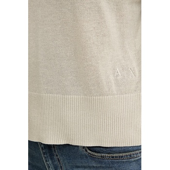 Giorgio Armani пуловер с къси ръкави дамски с добавен лен (XW001912.AF21575)