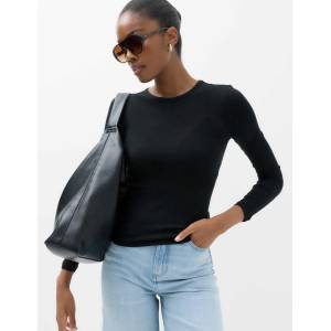 Marks & Spencer Дълъг тесен слоист топ с вълнен ефект Marks & Spencer черен Marks & Spencer | Cheren | ЖЕНИ | XS