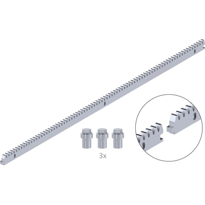 Hrebeň kov 30 x 10 x 1000 mm, M4, max do 1700 kg
