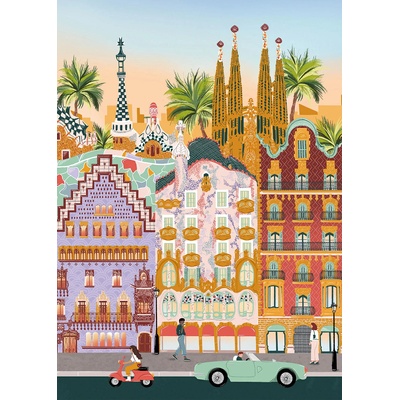 Pieces & Peace - Puzzle Barcelona pieces - 1 000 piese