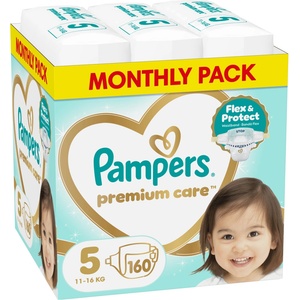 Pampers Пелени Pampers Premium Care - Размер 5, 11-16 kg, 160 броя (1100053081) - ozone