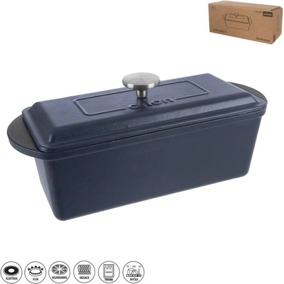 Orion forma na pečení litina s poklopem modrý smalt 35x14x16 cm 120074 terina