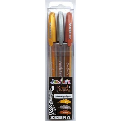 Zebra 80775 Doodler'z Glitter 3 třpytivé barvy 0,33 mm
