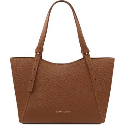 Tuscany Leather Kožená shopper kabelka Libra koňaková 2580 1 6