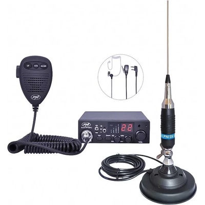 PNI PNI-PACK10 CB Radio Kit HP 8001 ASQ S9 Antenna 120cm 4W HS81 Headset (PNI-PACK10)